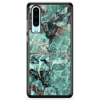 Huawei P30 Skal - Grön Marmor