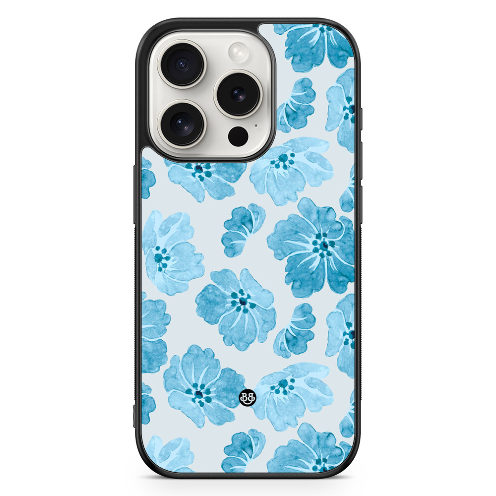 iPhone 15 Pro Case - WILD BLOOM - Blue Petals