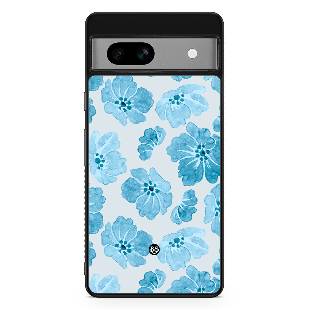Google Pixel 7a Case - WILD BLOOM - Blue Petals