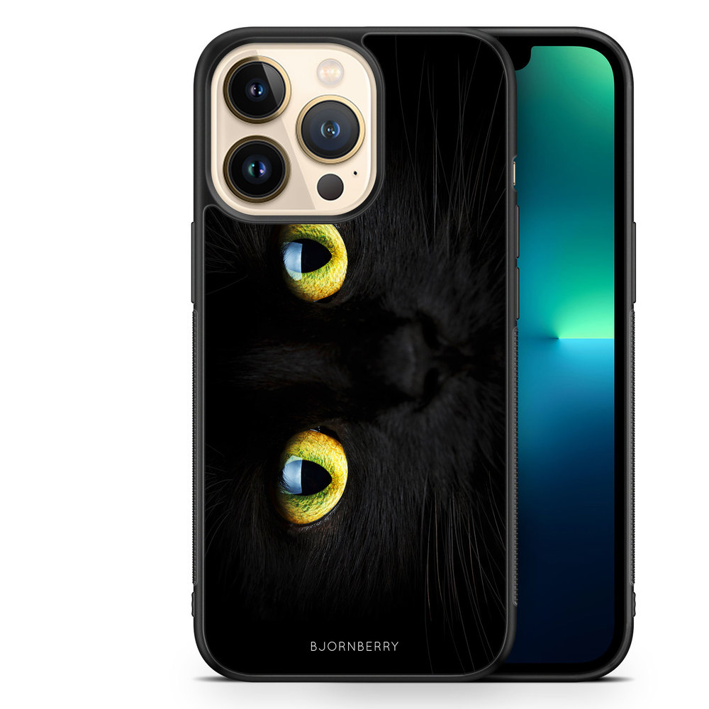 iPhone 13 Pro Case - Black Cat Close Up