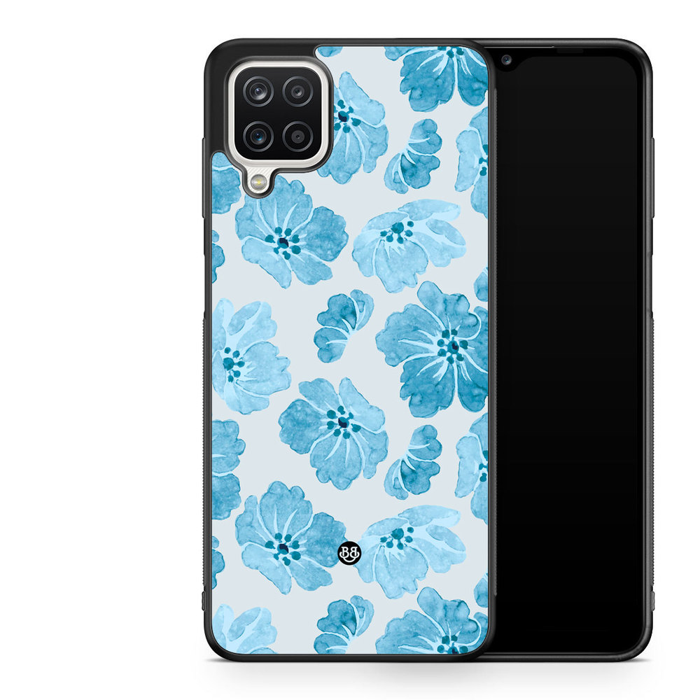 Samsung Galaxy A12 Case - WILD BLOOM - Blue Petals