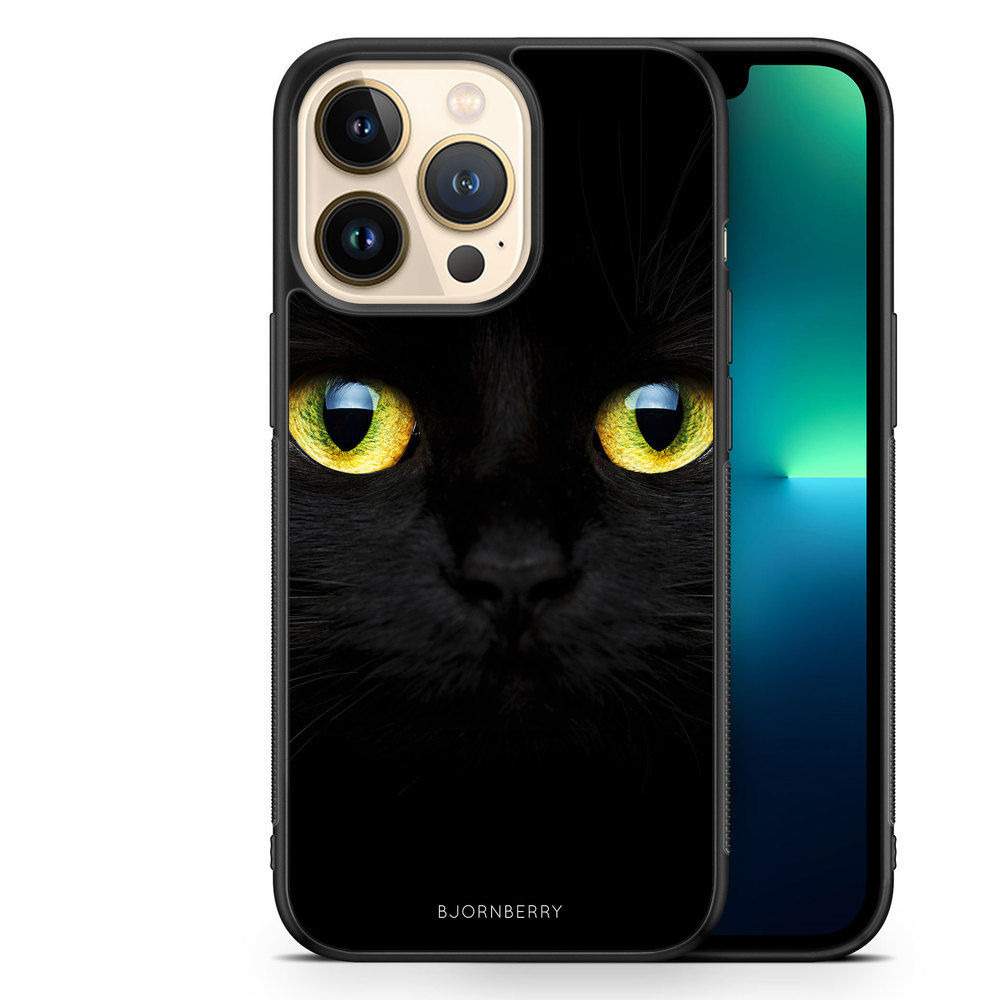 iPhone 13 Pro Case - Black Cat Close Up