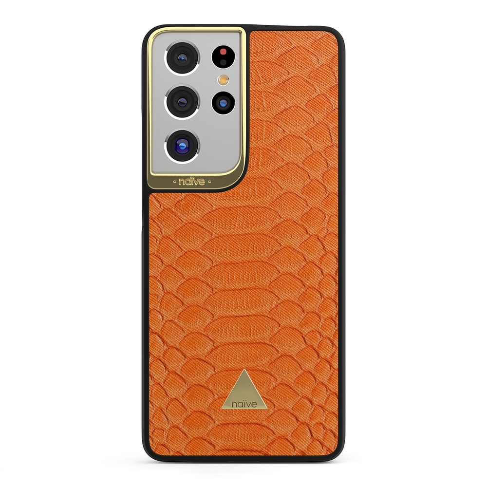 Naive Samsung Galaxy S21 Ultra Case - Orange Snake