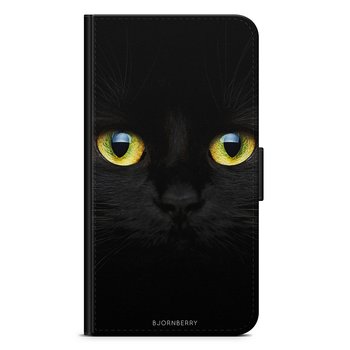 Samsung Galaxy A42 5G Wallet Case - Black Cat Close Up
