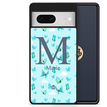 Google Pixel 7 Custom Skal - AWAKEN - Butterfly Blue