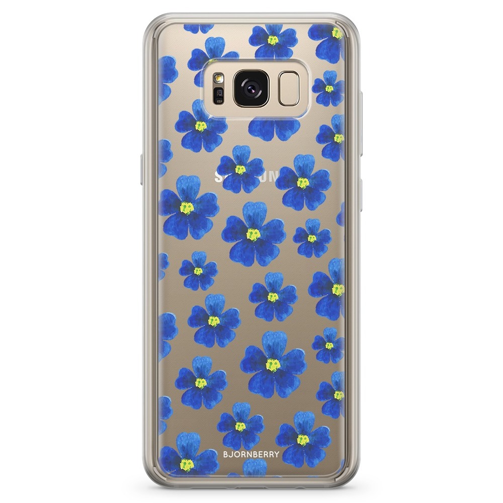 Samsung Galaxy S8 Plus Fashion Skal - Blå Blommor