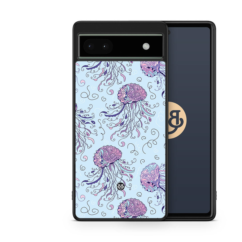 Google Pixel 6a Case - Jellyfish Pattern