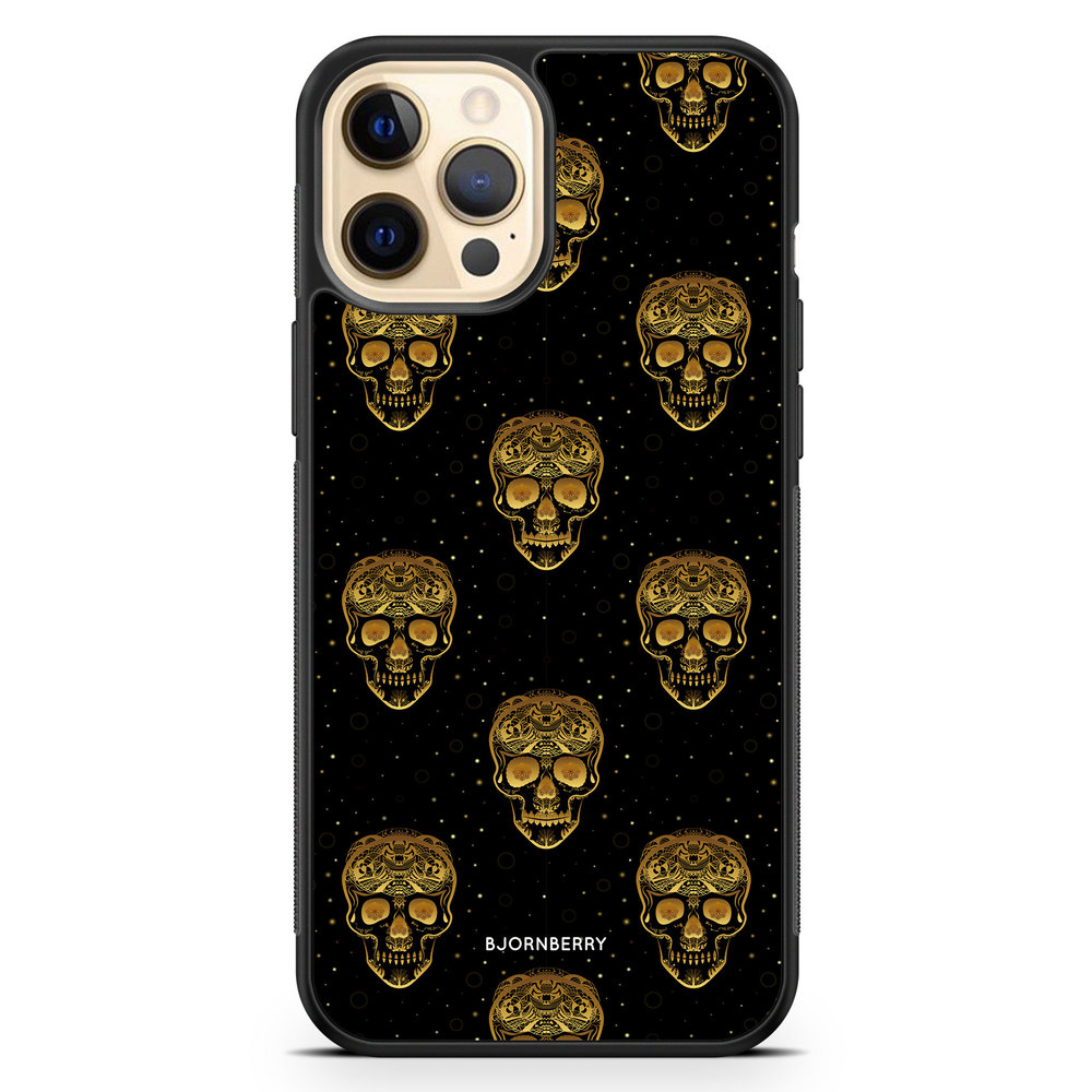 iPhone 12 Pro Max Case - Gold Skulls