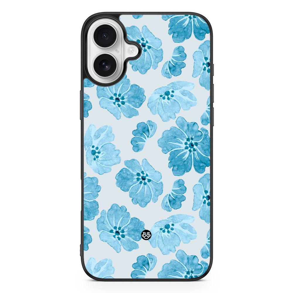 iPhone 16 Plus Case - WILD BLOOM - Blue Petals