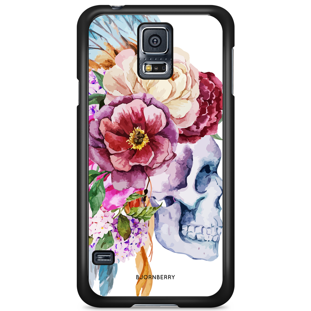 Samsung Galaxy S5/S5 NEO Case - Skull & Flowers