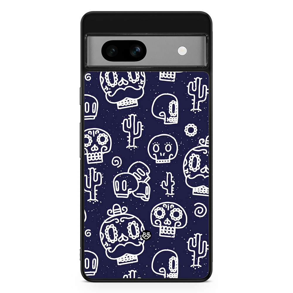 Google Pixel 7a Case - Oldschool Skulls