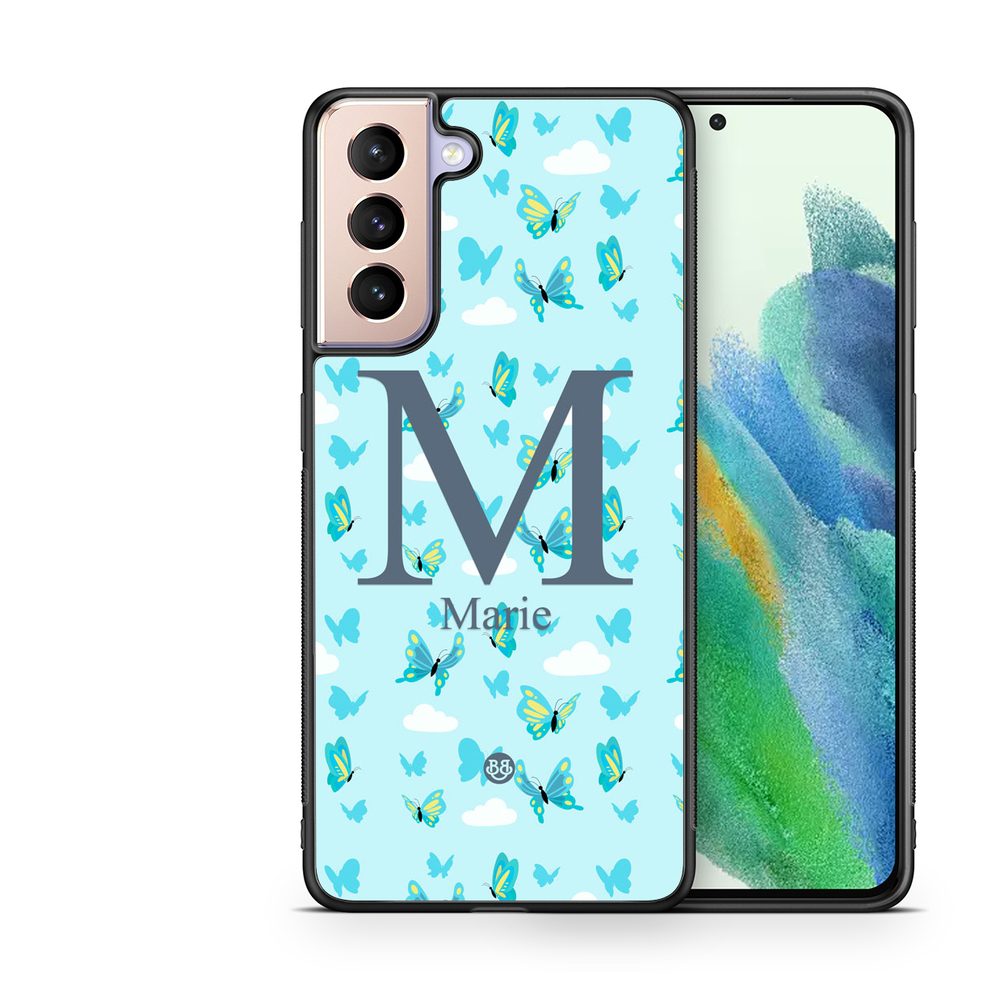 Samsung Galaxy S21 FE 5G Custom Case - AWAKEN - Butterfly Blue