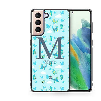 Samsung Galaxy S21 FE 5G Custom Case - AWAKEN - Butterfly Blue