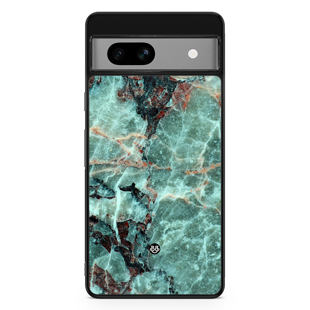 Google Pixel 7a Case - Green Marble