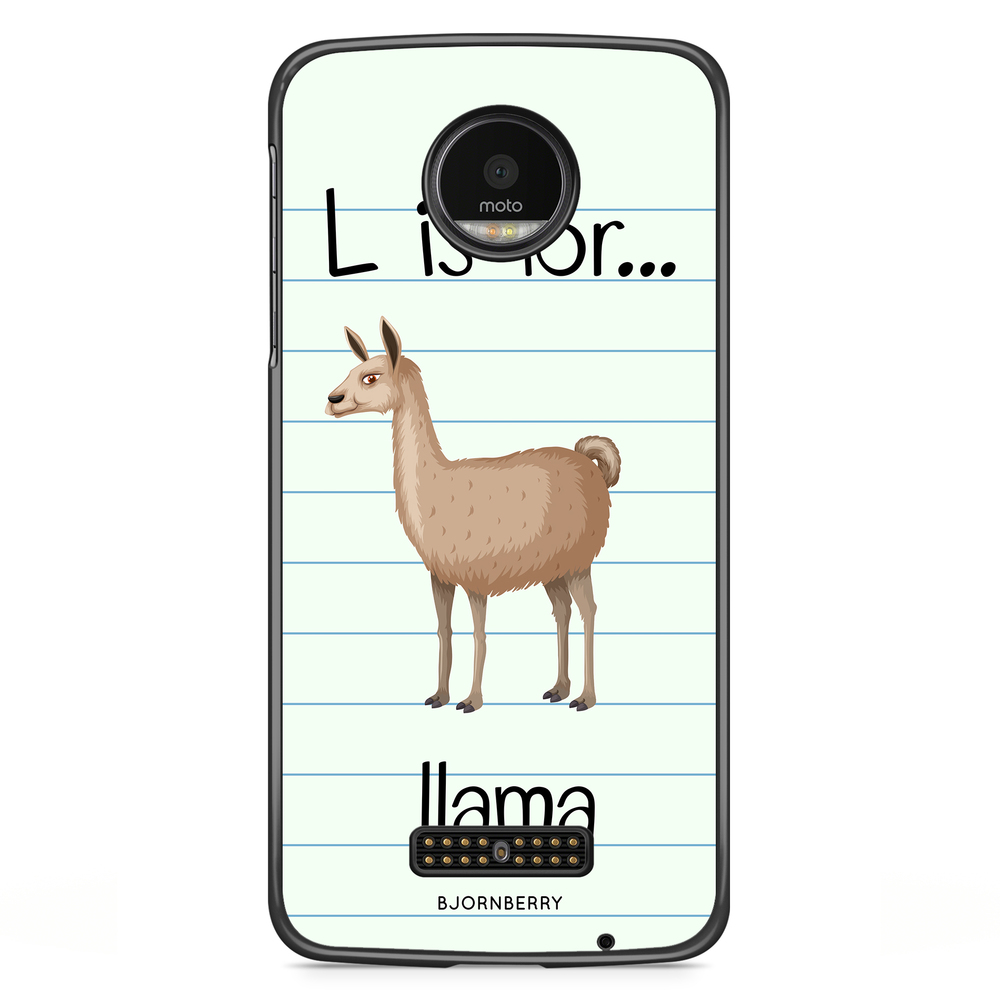 Moto Z2 Play Skal - L Is For Llama