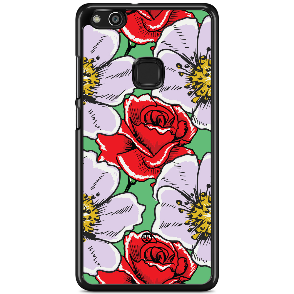 Huawei P10 Lite Case - Red & White Floral