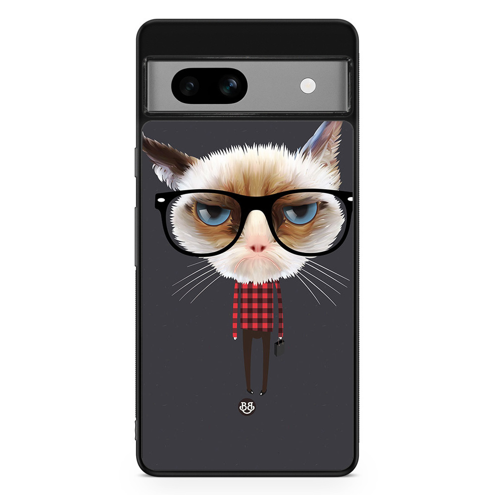 Google Pixel 7a Case - Hipster Cat