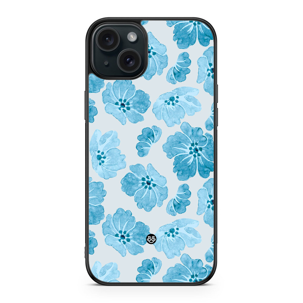 iPhone 15 Plus Case - WILD BLOOM - Blue Petals