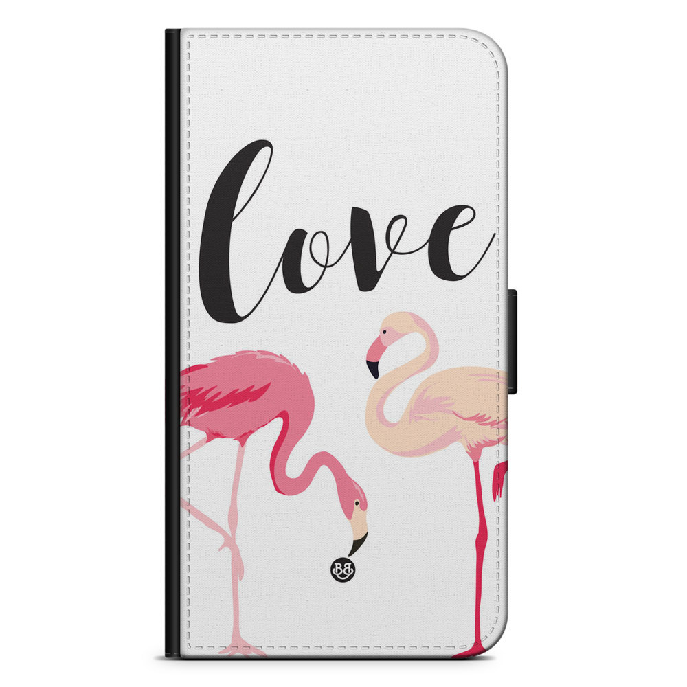 OnePlus 10T Wallet Case - Love Flamingo