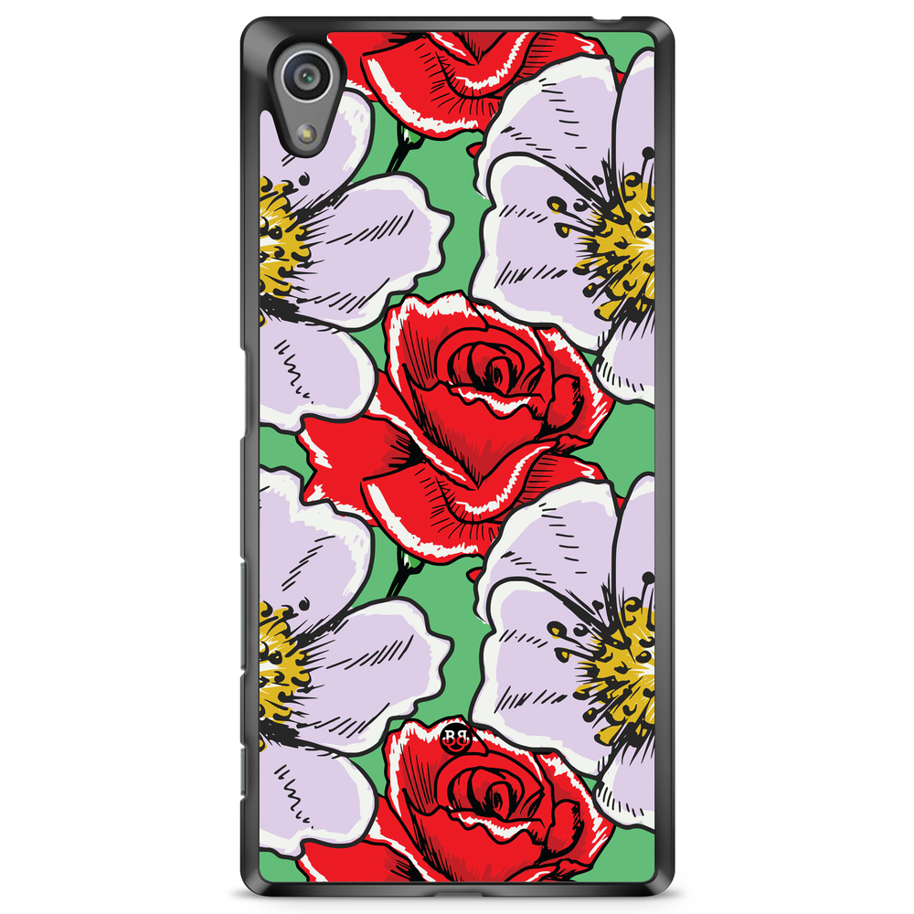 Sony Xperia Z5 Premium Case - Red & White Floral