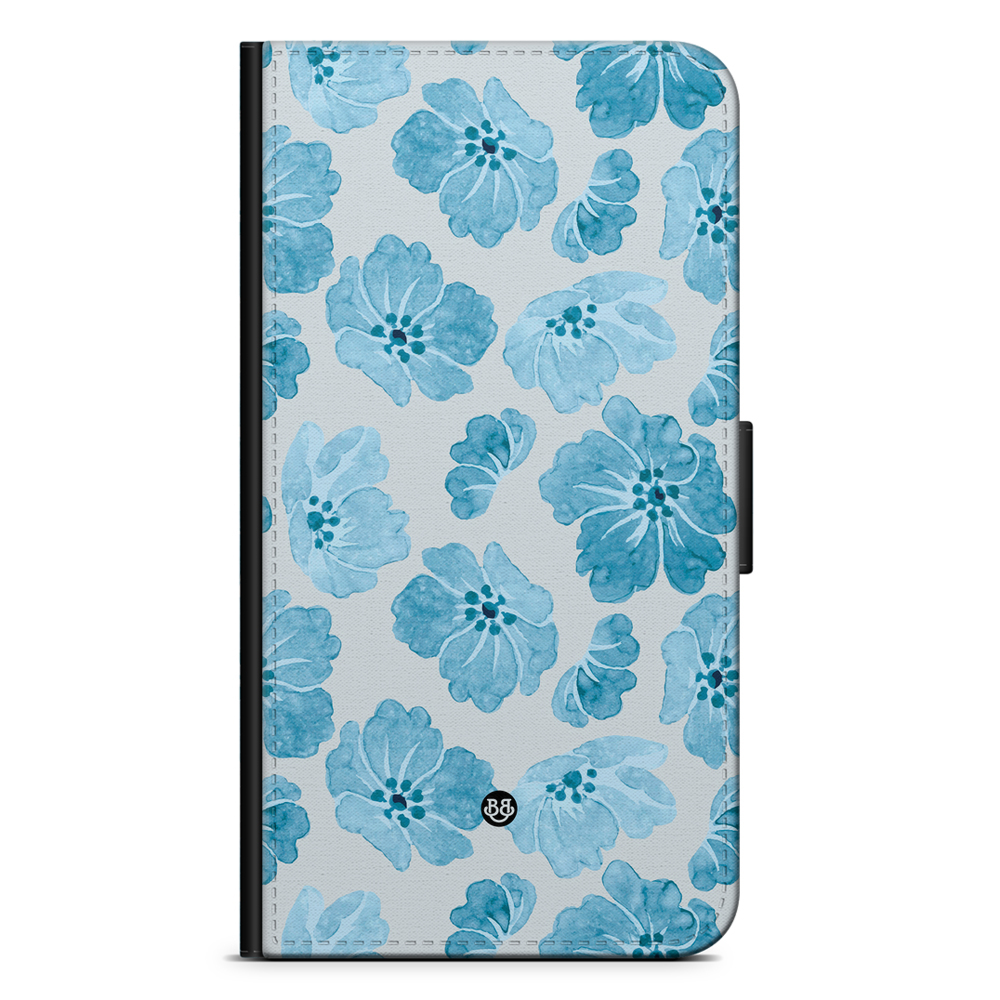 Xiaomi 12 Pro Wallet Case - WILD BLOOM - Blue Petals