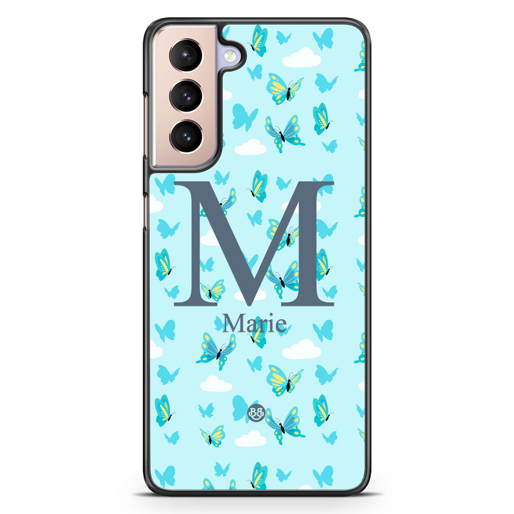 Samsung Galaxy S21 Custom Case - AWAKEN - Butterfly Blue