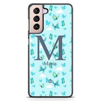 Samsung Galaxy S21 Custom Skal - AWAKEN - Butterfly Blue