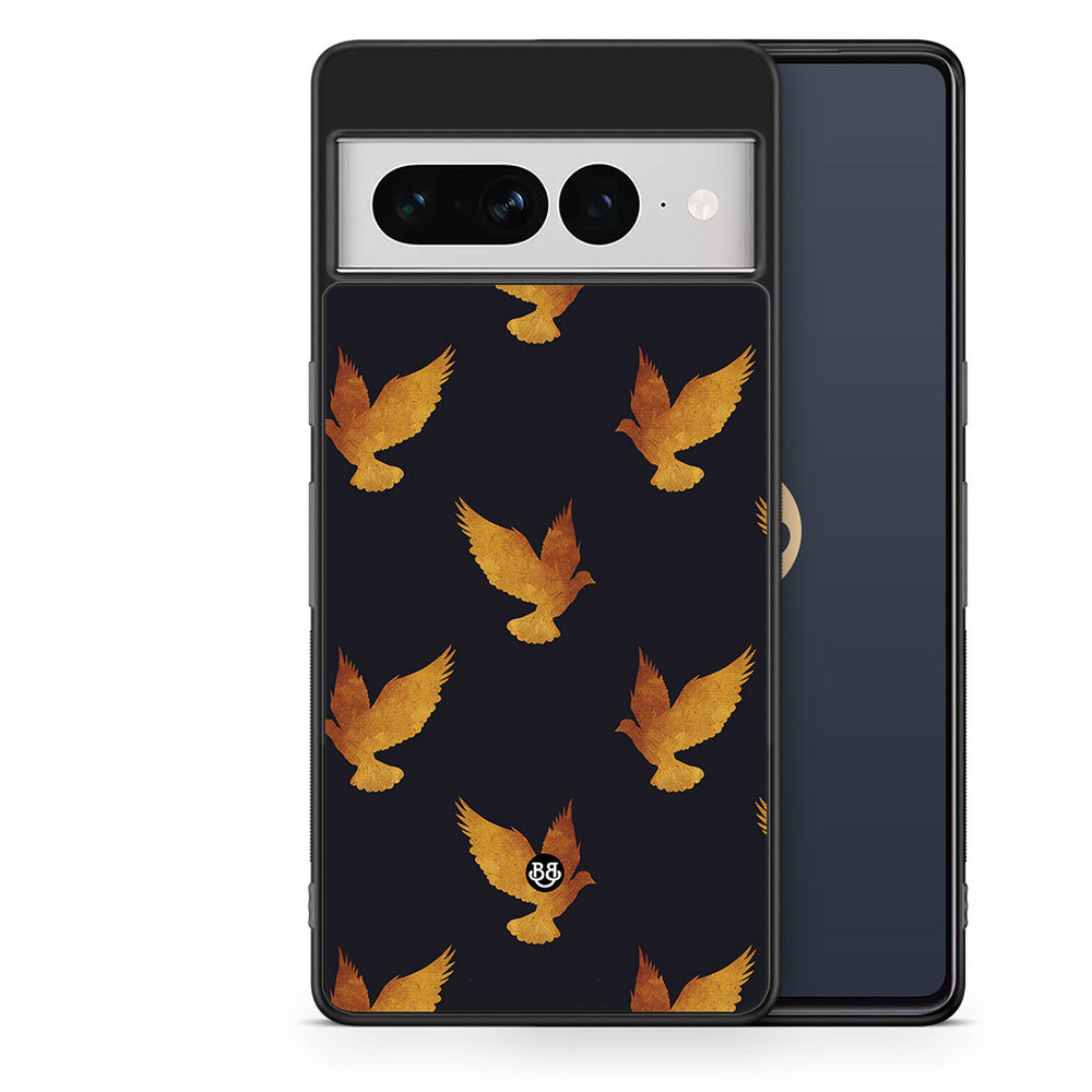 Google Pixel 7 Pro Case - Golden Doves