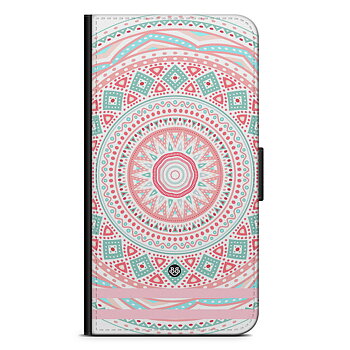 iPhone 14 Plus Wallet Case - Pastel Mandala