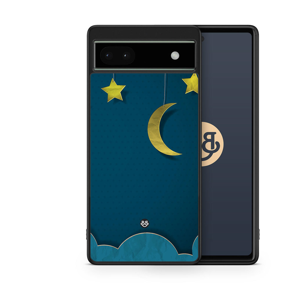 Google Pixel 6a Case - Moon stars
