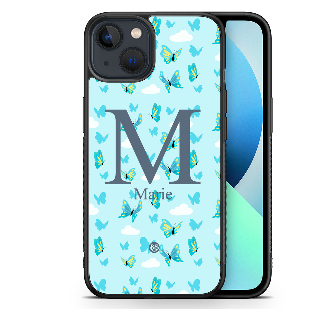 iPhone 13 Mini Custom Case - AWAKEN - Butterfly Blue