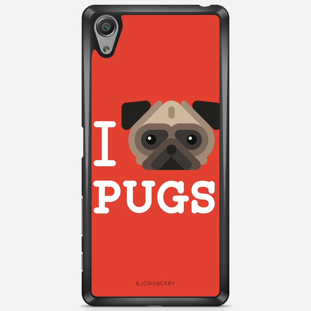 Sony Xperia X Performance Case - I Love Pugs