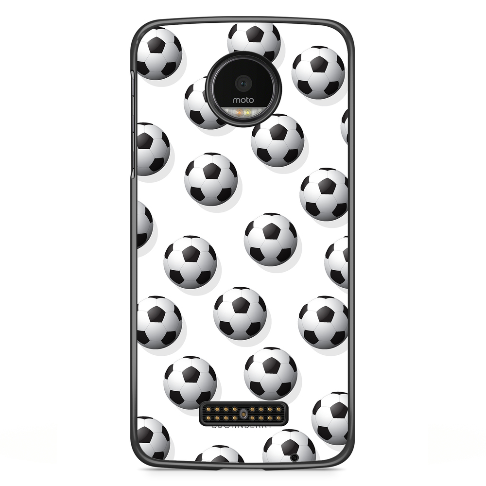 Moto Z2 Play Case - Footballs Pattern