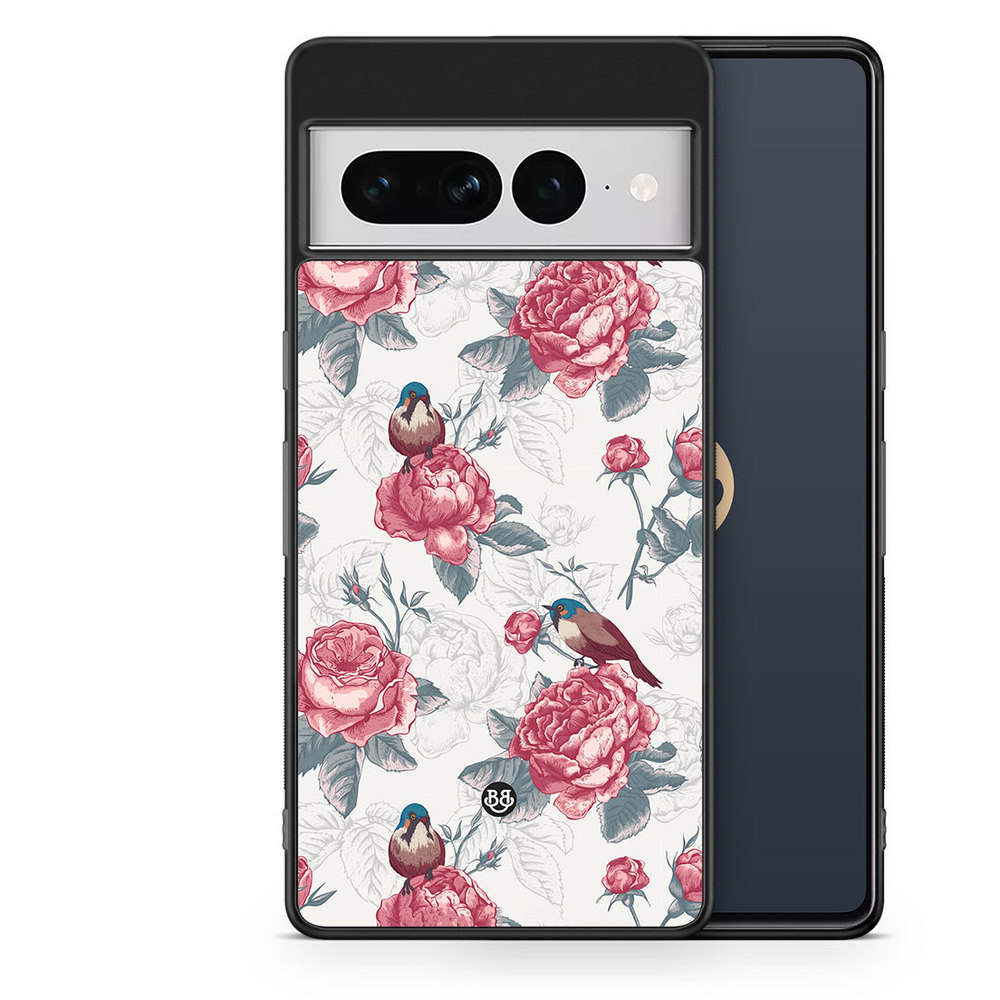 Google Pixel 7 Pro Case - Roses and Birds