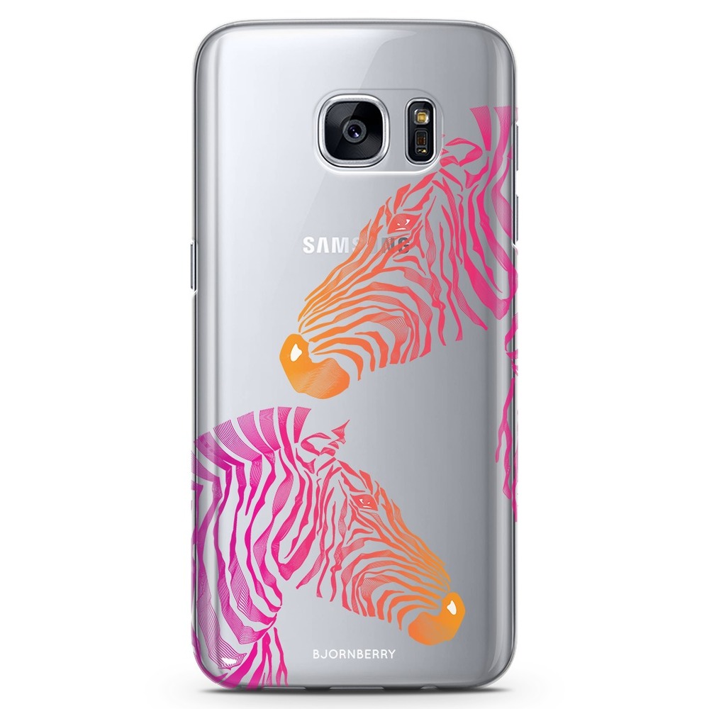 Samsung Galaxy S7 TPU Case - Pink Zebras