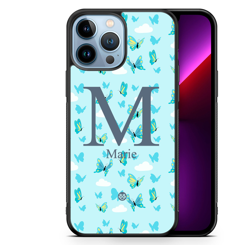 iPhone 13 Pro Max Custom Case - AWAKEN - Butterfly Blue