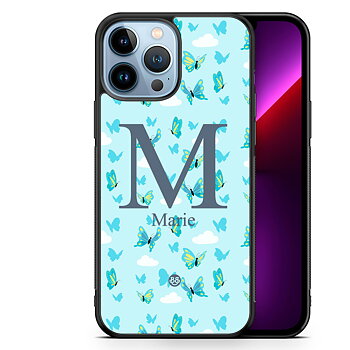iPhone 13 Pro Max Custom Skal - AWAKEN - Butterfly Blue