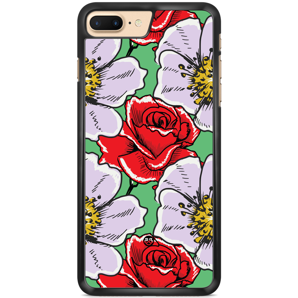 iPhone 7 Plus Case - Red & White Floral