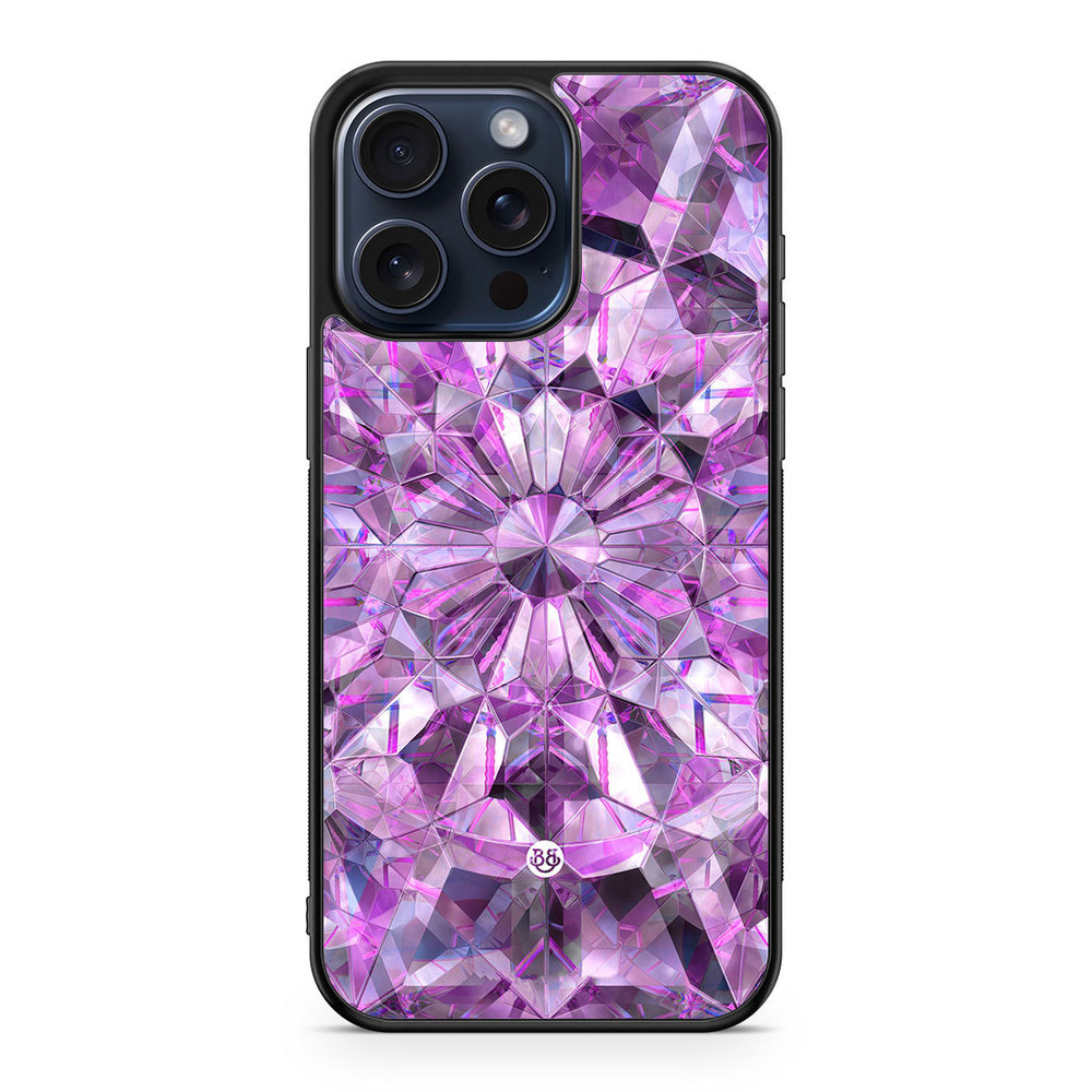 iPhone 15 Pro Max Case - Purple Crystals