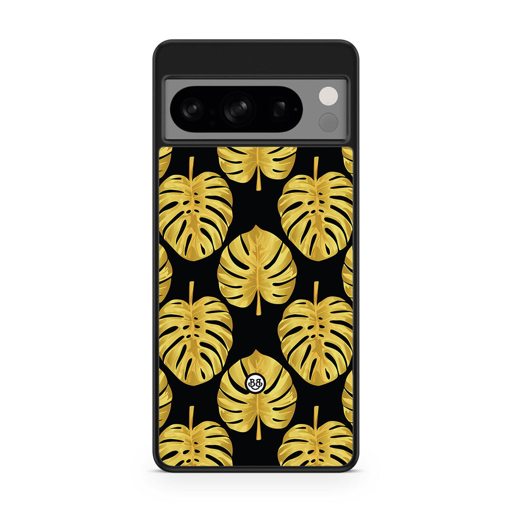 Google Pixel 8 Pro Case - Gold Monstera