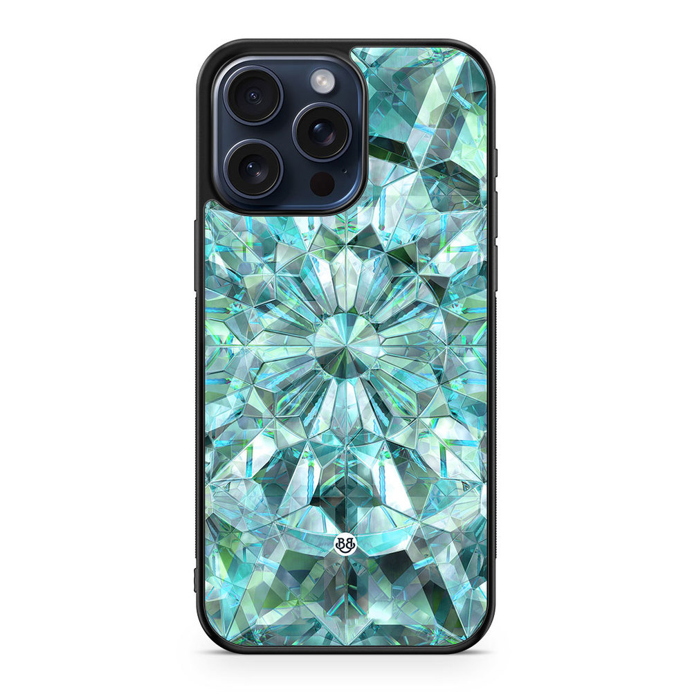 iPhone 15 Pro Max Case - Green Crystals