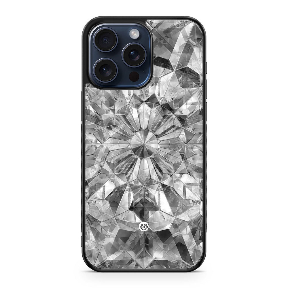 iPhone 15 Pro Max Case - Grey Crystals