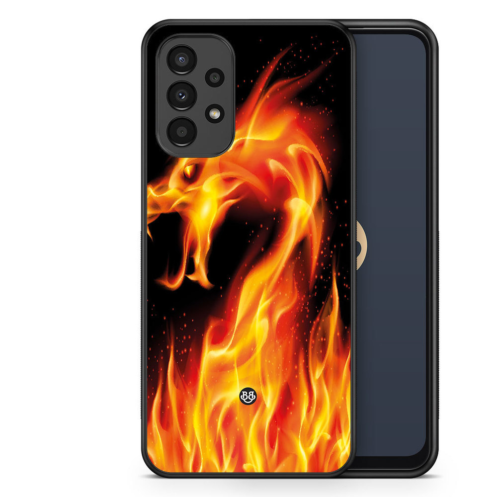 Samsung Galaxy A13 Case - Flames Dragon