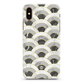 iPhone XS Max Premium Skal - Marble Wave Dark