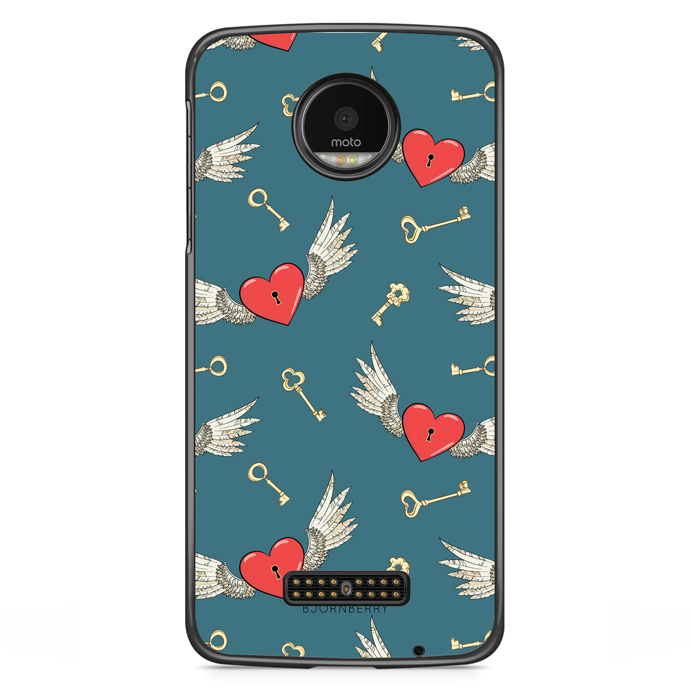 Moto Z2 Play Case - Hearts 'n Wings