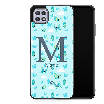 Samsung Galaxy A22 4G Custom Case - AWAKEN - Butterfly Blue