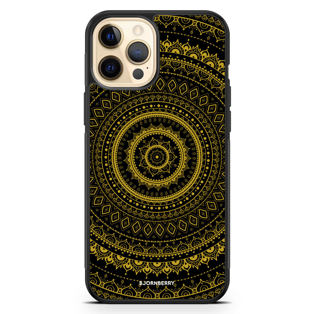 iPhone 12 Pro Max Case - Black Gold Mandala