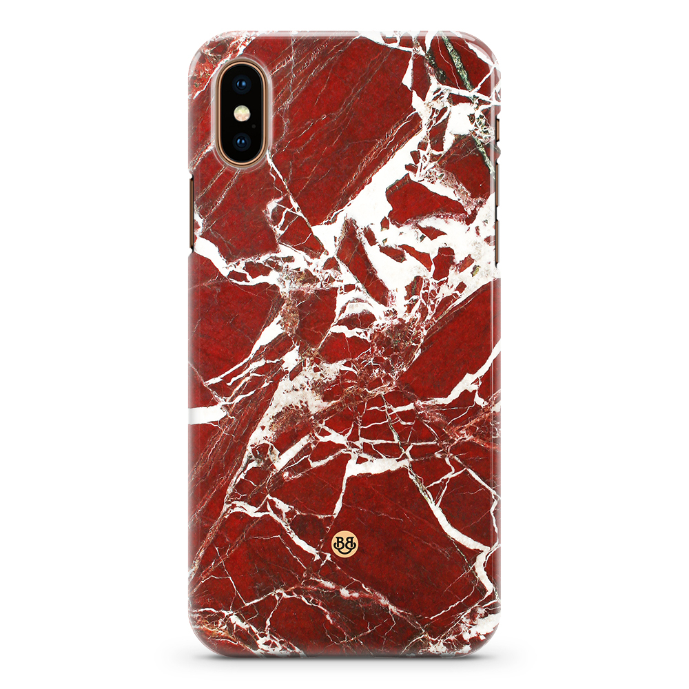 iPhone XS Max Premium Case - Red Marble