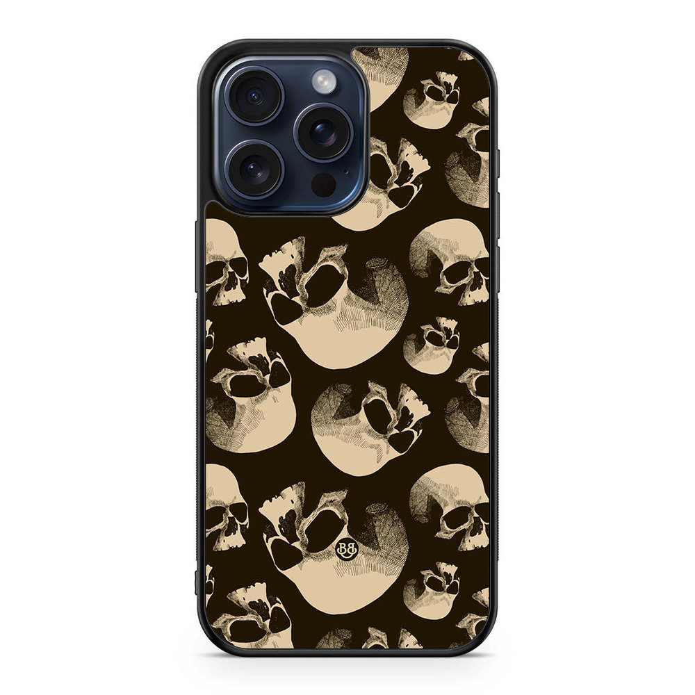 iPhone 15 Pro Max Case - Skull Pattern