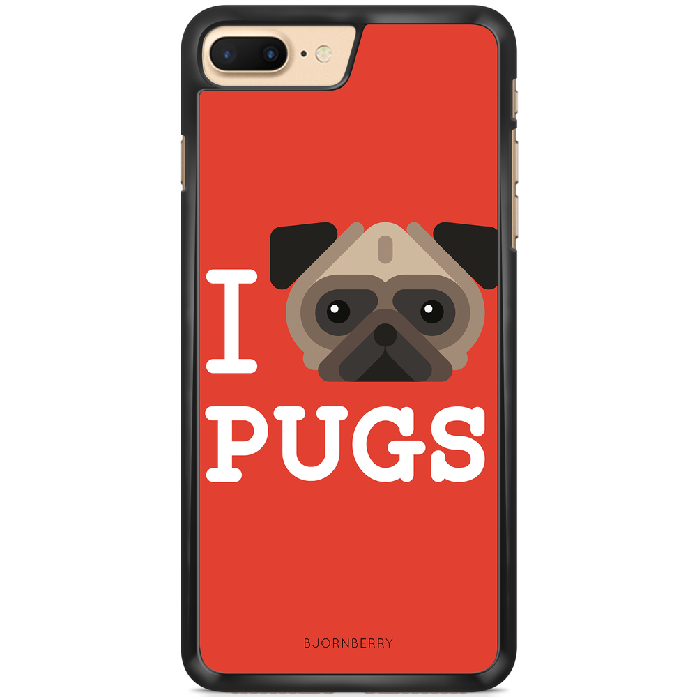 iPhone 7 Plus Case - I Love Pugs